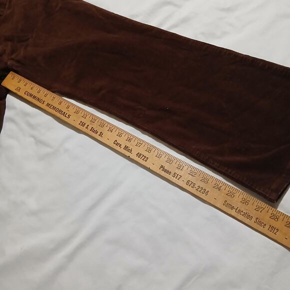 Chadwicks 14P Wide Leg BrownThin Corduroys Retro Bootcut Possible Mid-Rise - Picture 7 of 9